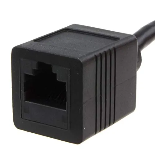 Kenable CAT5e Netzwerkkabel Verlängerung 0,5 m Schwarz Kupfer