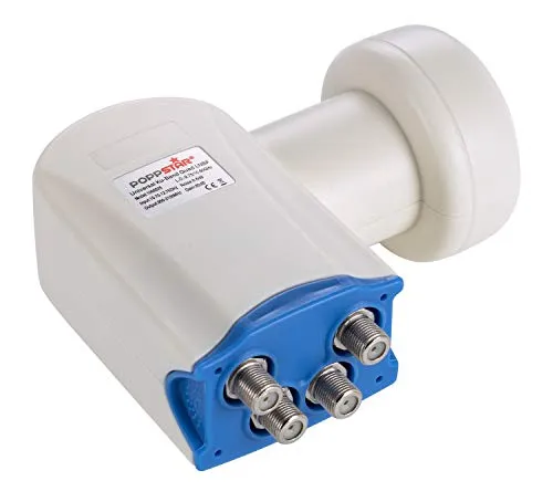 Poppstar Quad LNB 4-Fach Set mit F-Stecker
