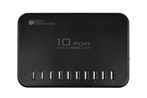 Good Connections 120W USB-Ladestation 10-Port schwarz 12W