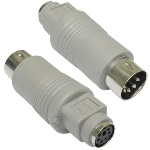 Kenable PS/2 Tastatur Adapter 6-polig auf AT 5-polig beige