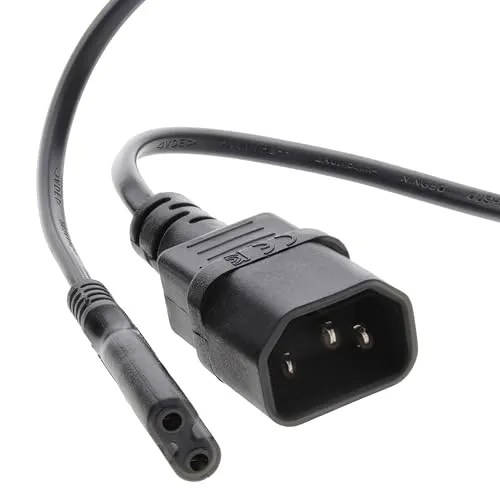Kenable IEC C14 auf C7 Adapterkabel 0,15m schwarz