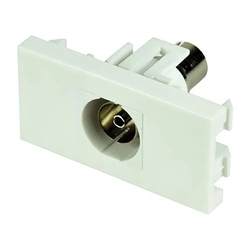 Kenable RF TV Antennenmodul Keystone weiß koaxial