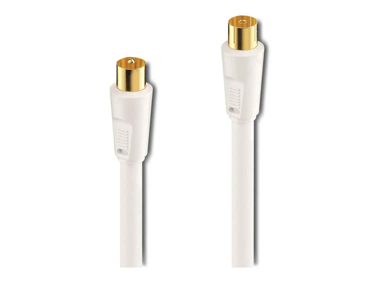 Sonero Antennenkabel SAT Koaxialkabel 5m weiß 4fach
