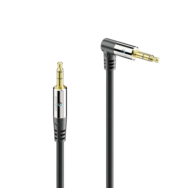 Sonero S-AC510-015 Klinkenkabel 1,5m schwarz 90°-Winkel