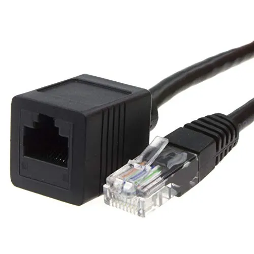 Kenable CAT5e Netzwerkkabel Verlängerung 0,5 m Schwarz Kupfer
