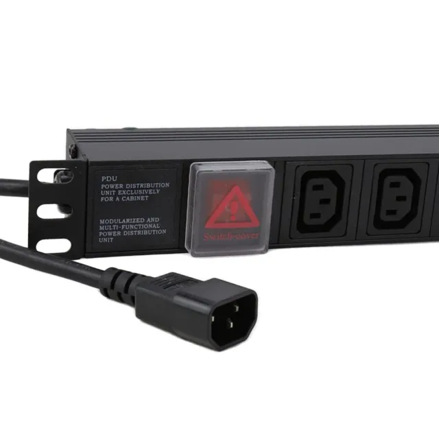Kenable 8-fach C13 PDU Stromverteiler 19 Zoll Schwarz