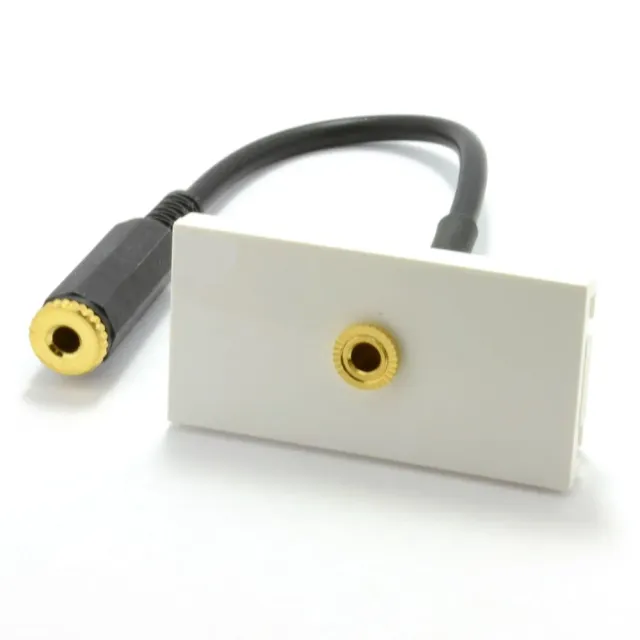 kenable 3,5mm Klinkenbuchse Modul weiß 15cm