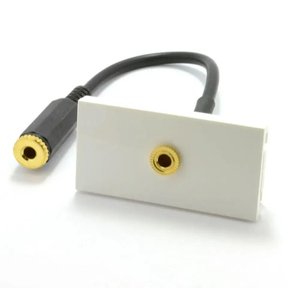 kenable 3,5mm Klinkenbuchse Modul weiß 15cm