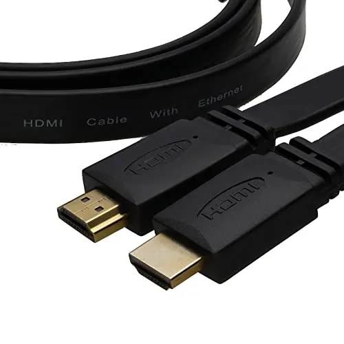 Kenable Plano HDMI Kabel flach 1,8m schwarz High Speed