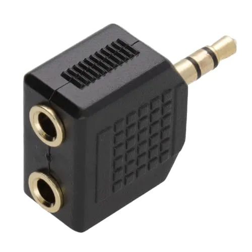 Kenable 3,5mm Y-Adapter Kopfhörer Splitter vergoldet
