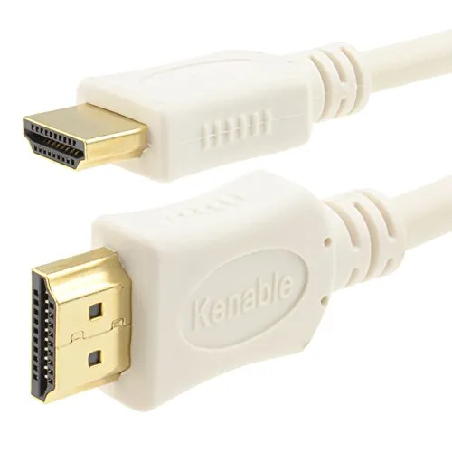 Kenable HDMI Kabel Weiß 5 m 1080p vergoldet