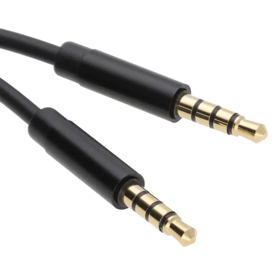 Kenable Pro 4-Pol 3,5mm Klinkenkabel 1m schwarz TPE