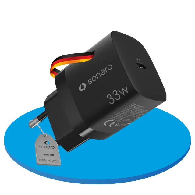 Sonero USB-C Ladegerät 33W GaN schwarz PD QC