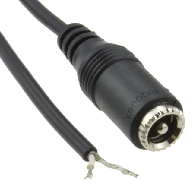 Kenable 2,5x5,5mm DC Kabel 1,5m schwarz offenes Ende