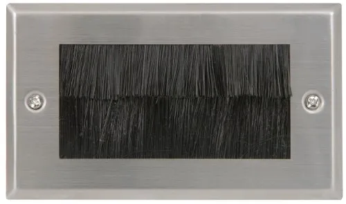 Kenable Bürsten Frontplatte Doppel 145x84 mm weiß