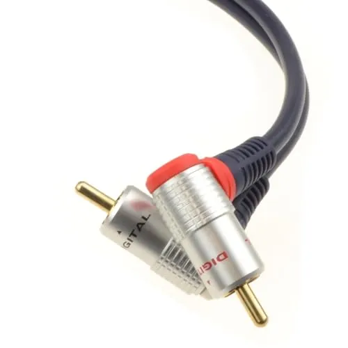 Kenable OFC Cinch Kabel gewinkelt 1,5m Stereo