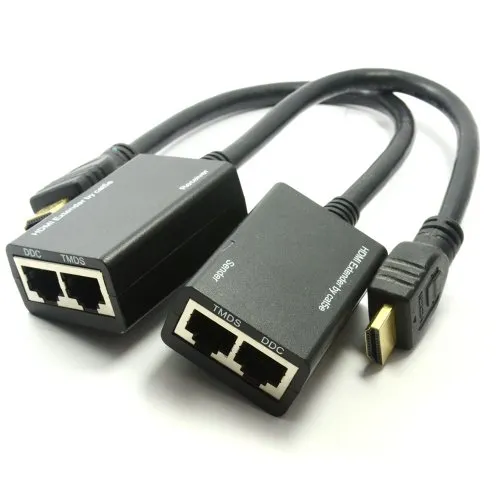 Kenable HDMI Extender über LAN RJ45 30m Full-HD Set schwarz