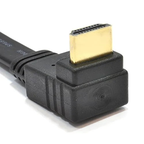 Kenable HDMI Kabel flach 1m Winkelstecker Full HD schwarz
