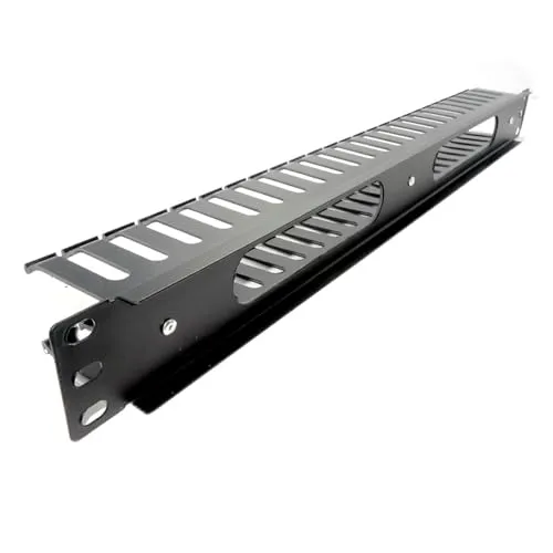 Kenable 19 Zoll Kabelmanagement Panel 1U Stahl schwarz
