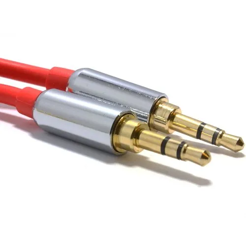 Kenable Audiokabel 3,5mm Klinke 1m rot stereo