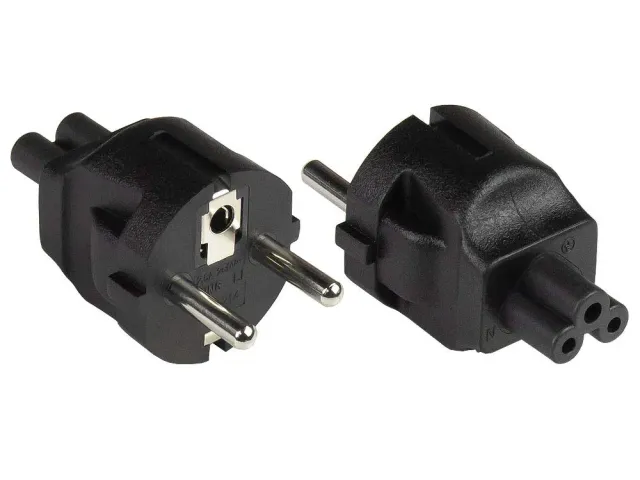 Good Connections PA-0005S Stromadapter E+F auf C5 schwarz